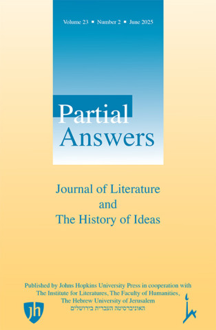 Cover image of Partial Answers: Journal of Literature and the History of Ideas